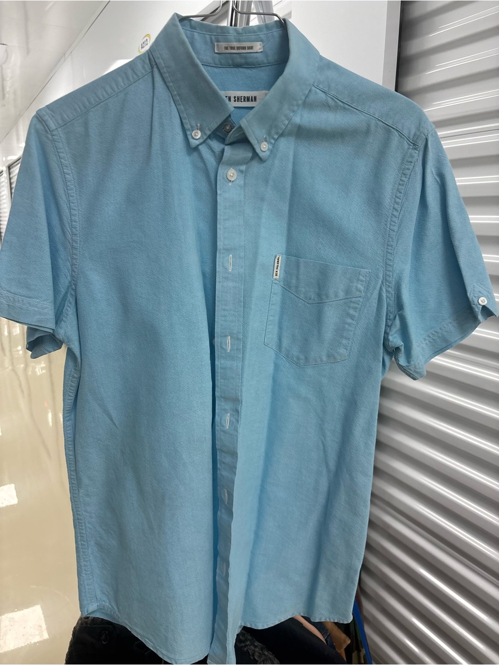 Ben Sherman Sky Blue Short Sleeve Button-Down Shirt